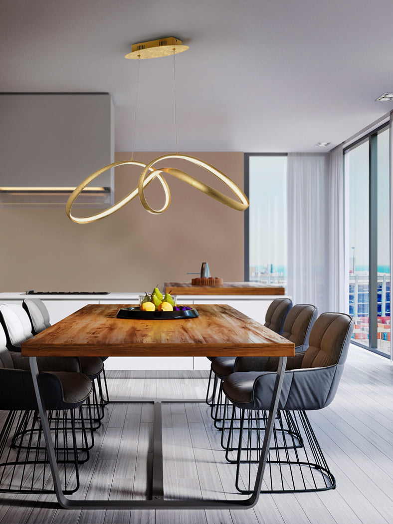 
LED designer pendant lamp “Lia” - Gold Leaf Finish