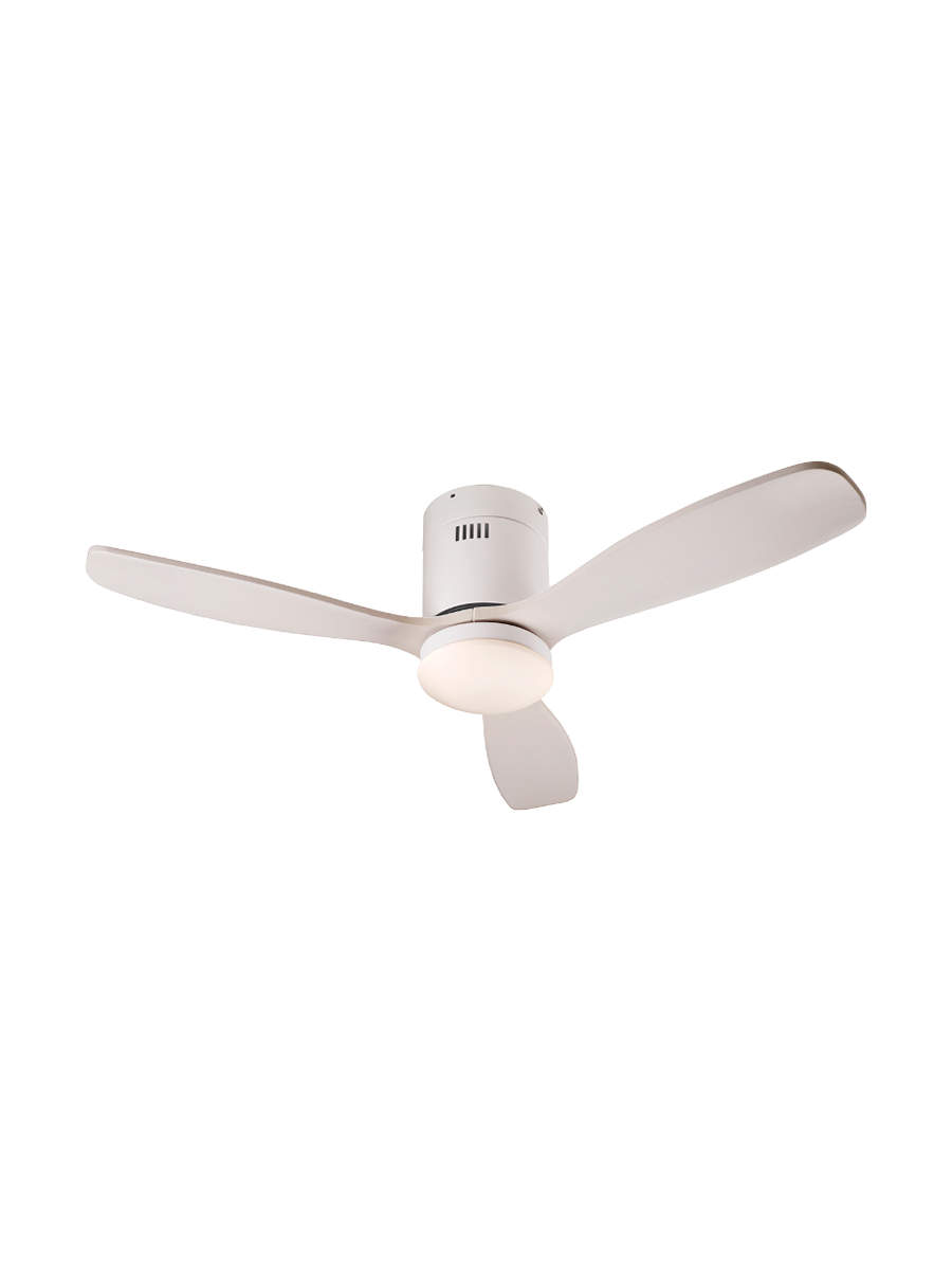 
Ventilateur de plafond haut de gamme et plafonnier LED « Siroco » avec télécommande - blanc