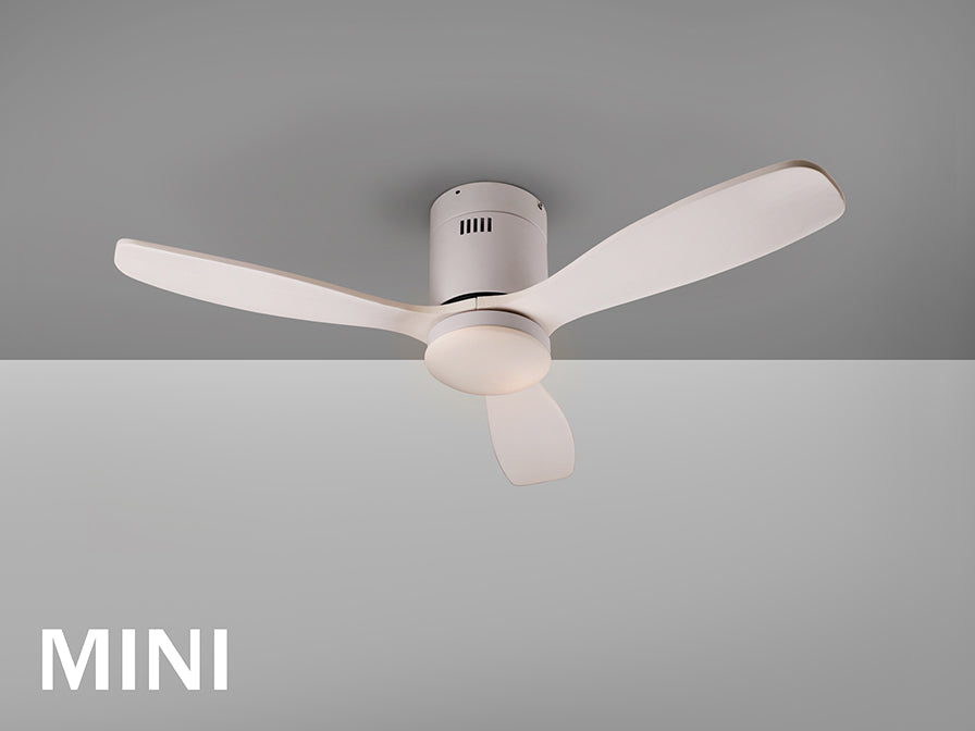 
Ventilateur de plafond haut de gamme et plafonnier LED « Siroco » avec télécommande - blanc