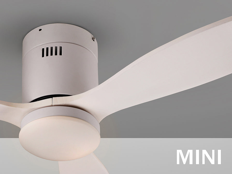 
Ventilateur de plafond haut de gamme et plafonnier LED « Siroco » avec télécommande - blanc