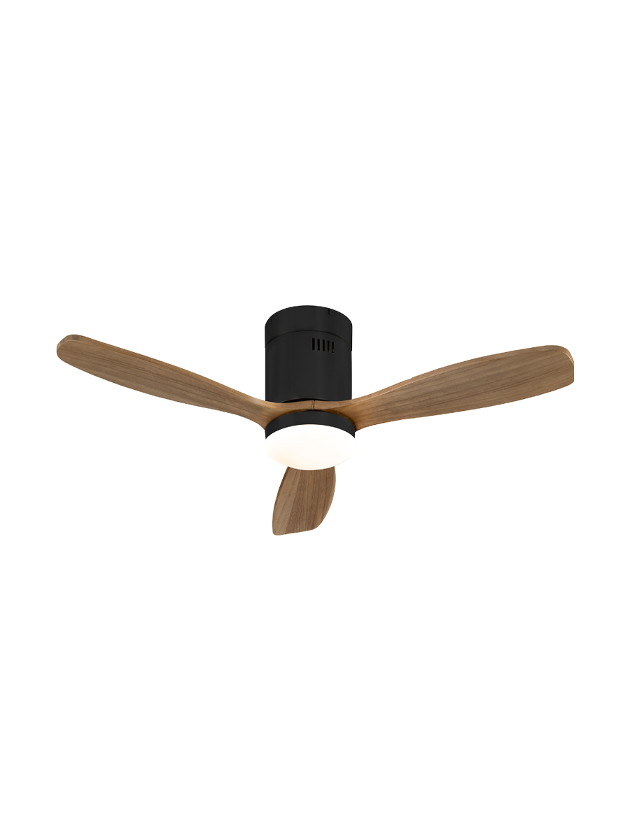 
Ventilateur de plafond haut de gamme et plafonnier LED « Siroco » avec télécommande - blanc