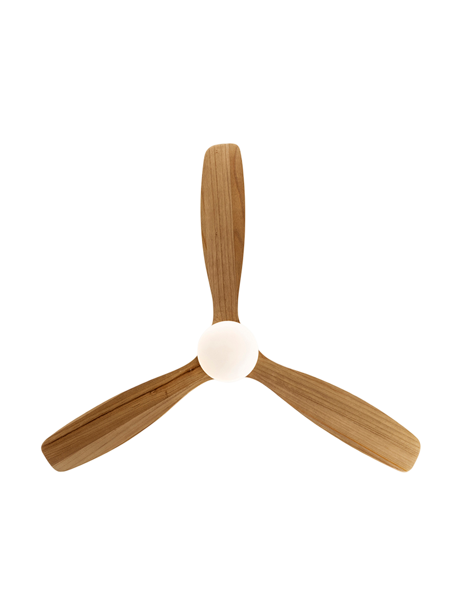 
Ventilateur de plafond haut de gamme et plafonnier LED « Siroco Grande » avec télécommande - Blanc / Naturel