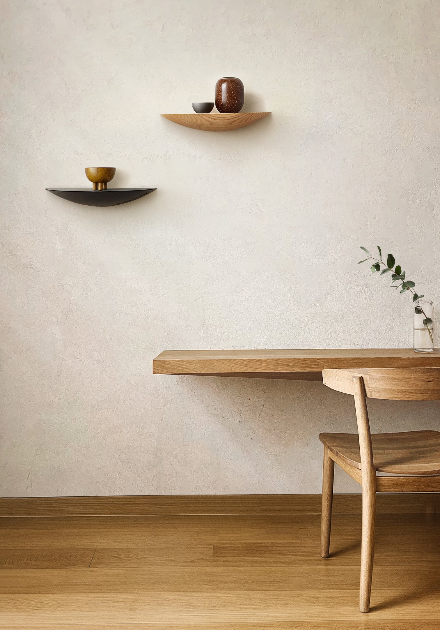 
Étagère murale design « Drop Floating » en frêne massif - Nussbaum