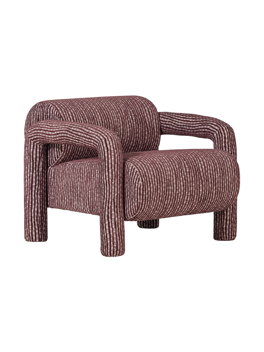 
Designer Lounge Chair "Lenny" - Bordeaux