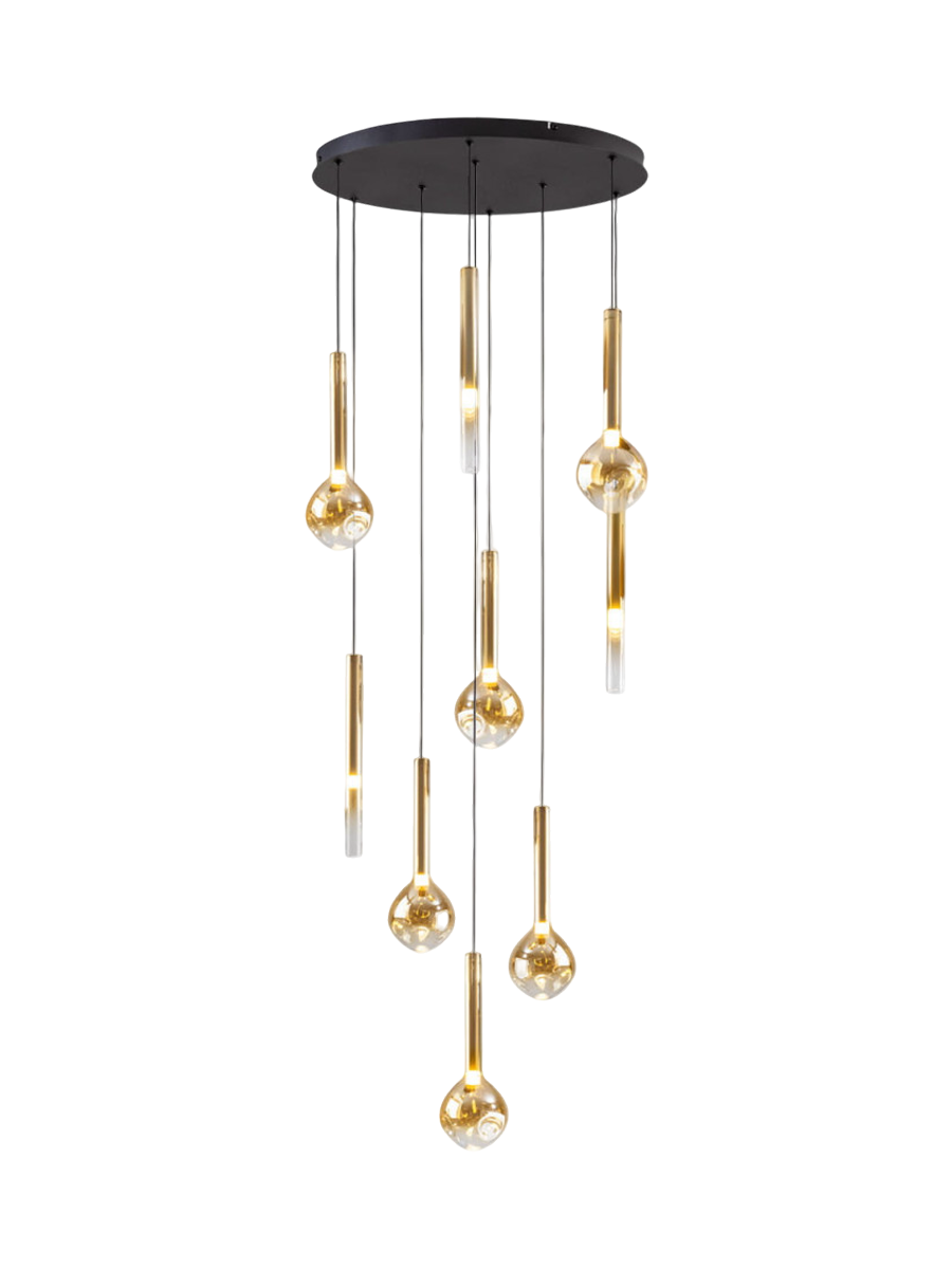 
LED designer pendant light “Essenza”, 9-light