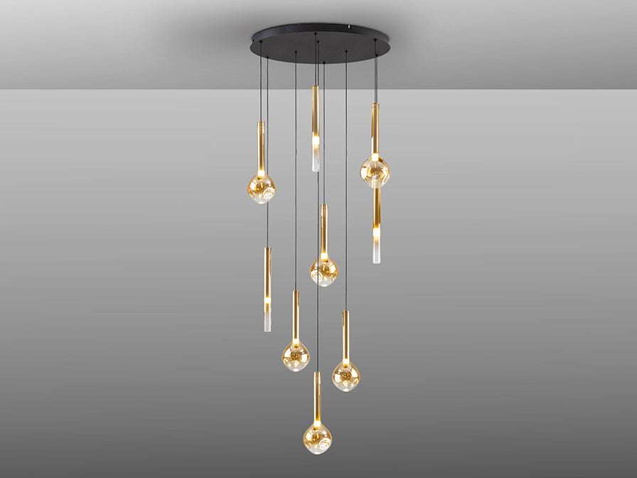 
Suspension design LED « Essenza », 9 lumières