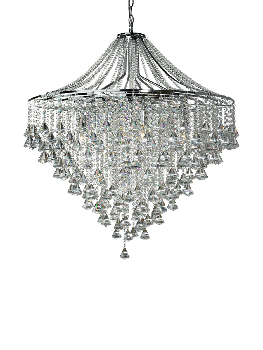 
Designer Pendant Lamp & Chandelier "Dorchester", various sizes - 7-bulb, Ø 88 x 90 cm