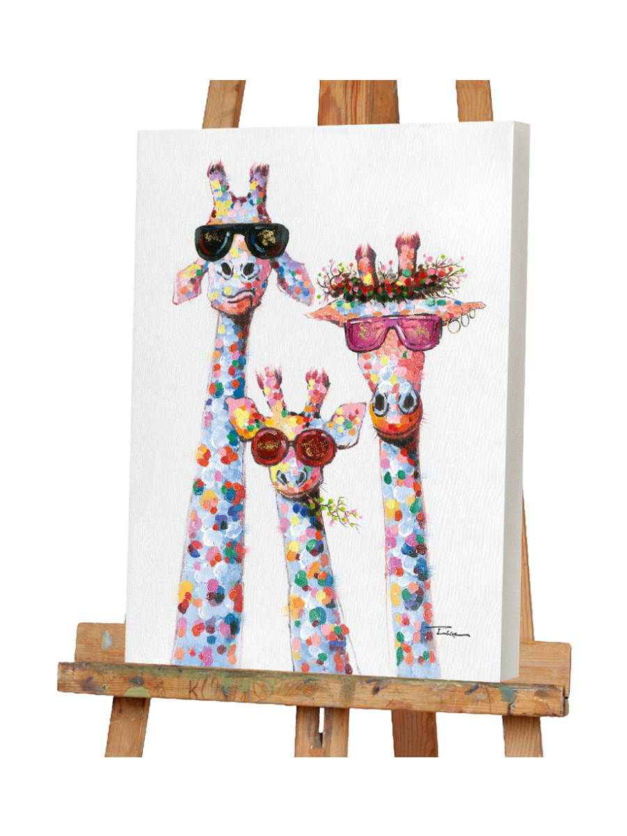 
Handgemaltes Bild „Giraffen am Morgen“ 50 x 70 cm