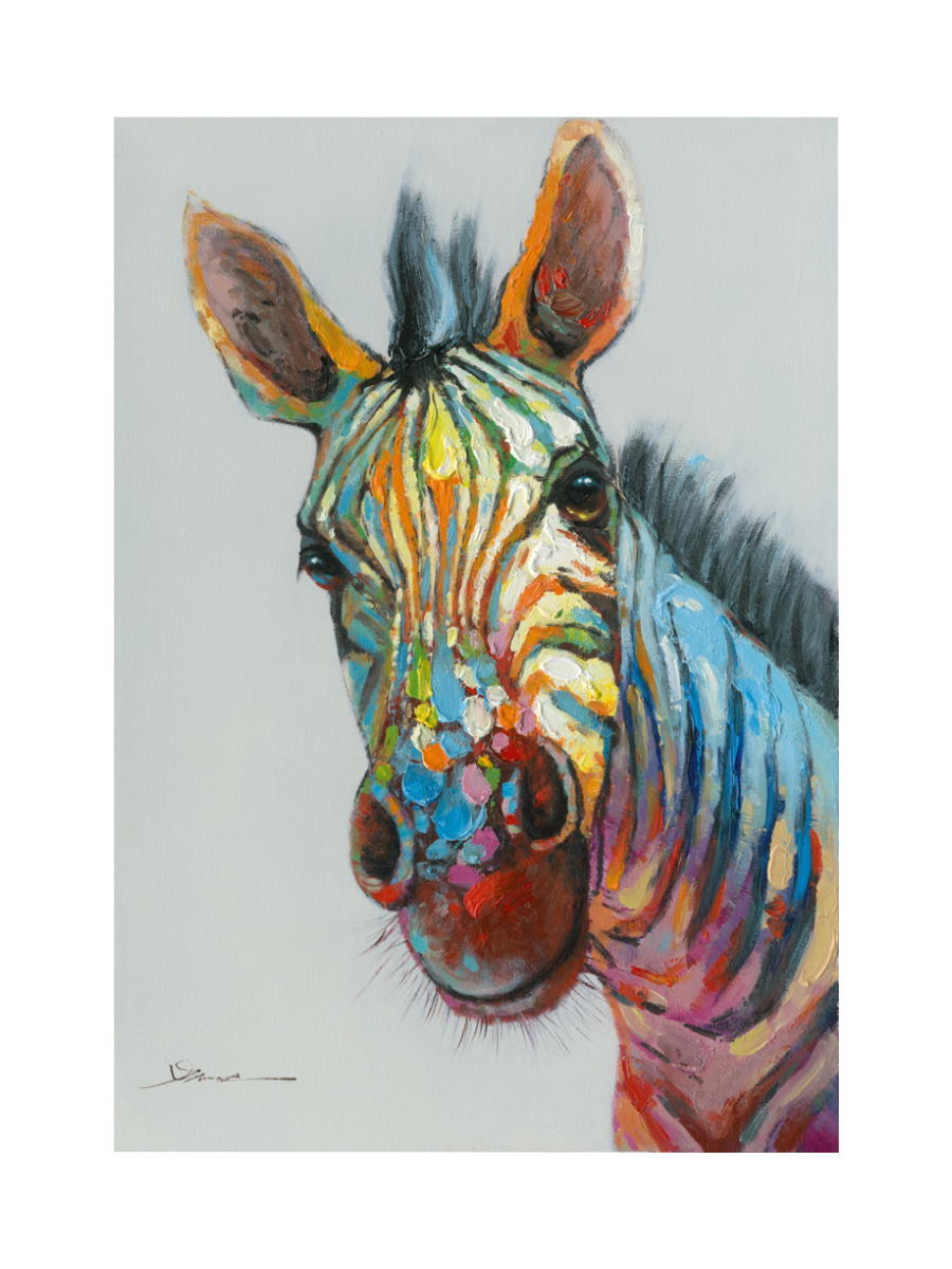 
Quadro dipinto a mano “Zebra variopinta” 70 x 100 cm