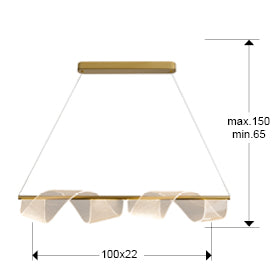 
Large LED designer hanging lamp “Velas”