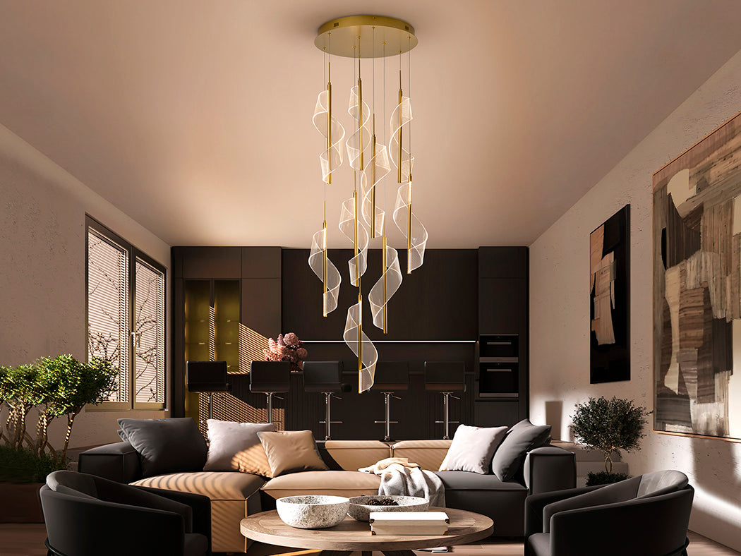 
Large LED designer pendant lamp “Velas XL” with remote control