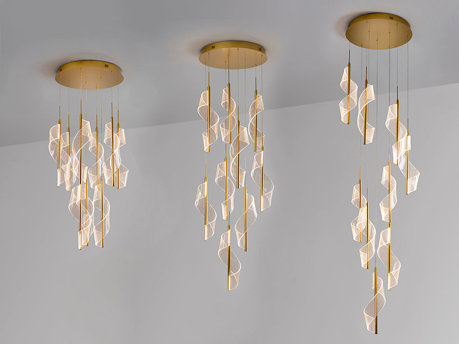 
Grande lampada a sospensione LED di design „Velas XL“ con telecomando