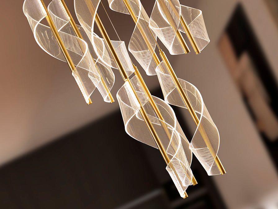 
Grande lampada a sospensione LED di design „Velas XL“ con telecomando