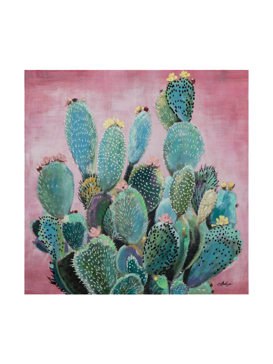 
Tableau peint à la main "Cactus" 80 x 80 cm