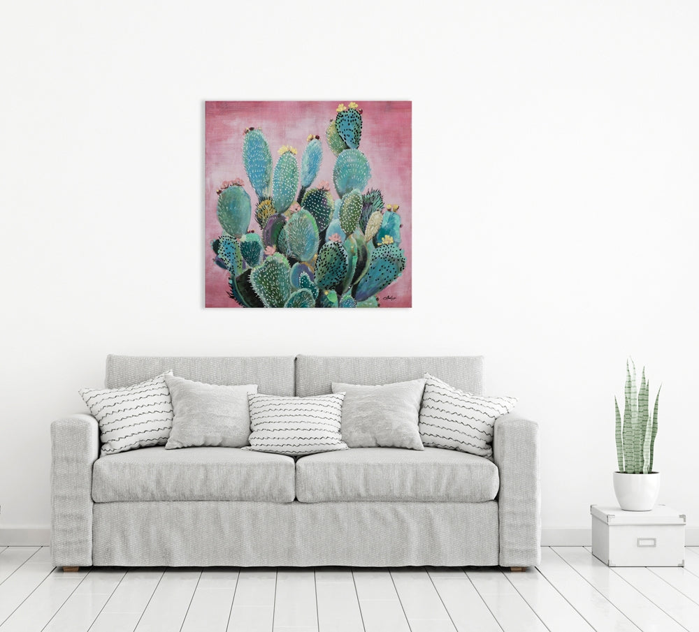 
Tableau peint à la main "Cactus" 80 x 80 cm
