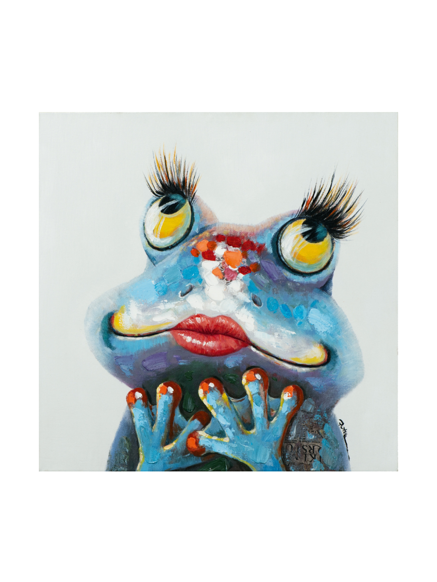 
Handbemaltes Bild „Verliebter Frosch“ 70 x 70 cm
