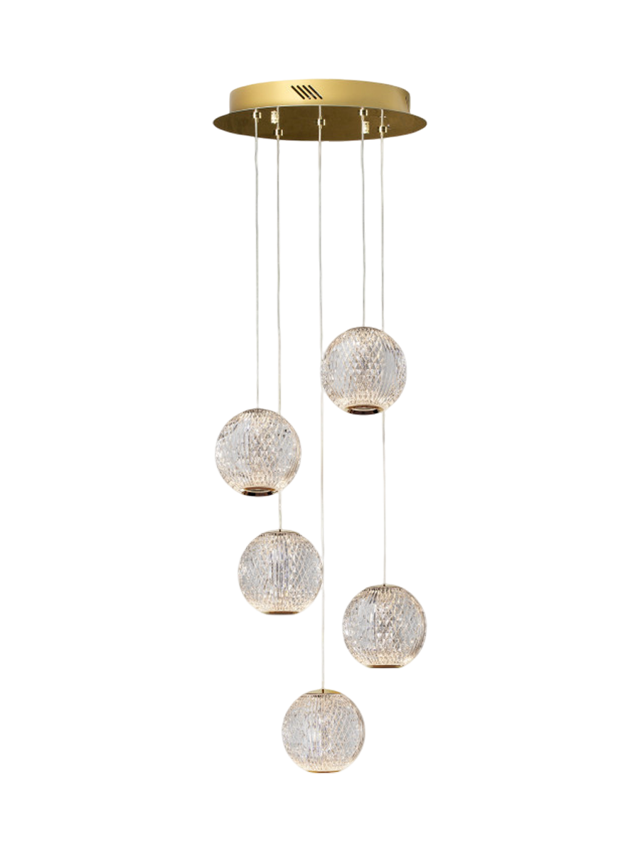 
LED designer pendant lamp “Austral”, 5-light