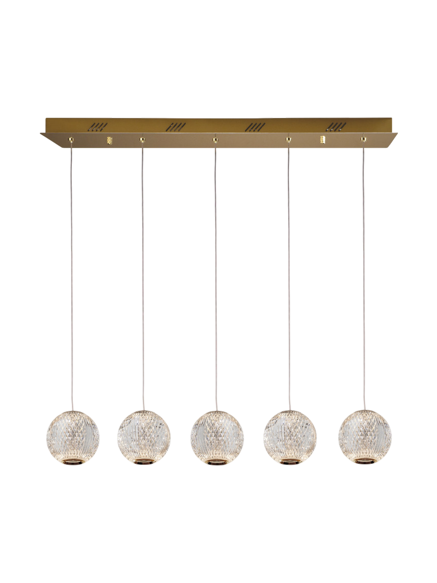 
LED designer pendant light “Austral II”, 5-light