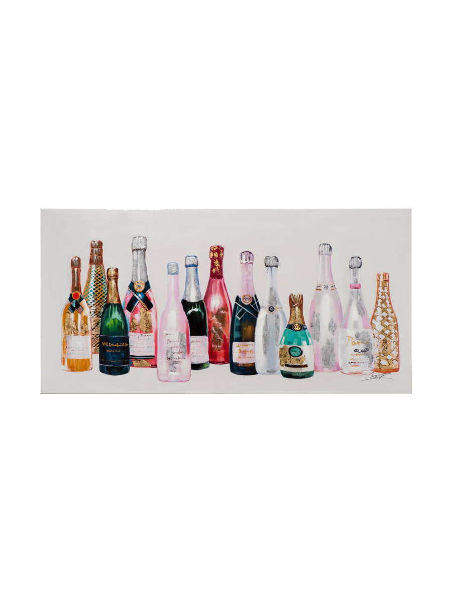 
Handgemaltes Bild „Sektparty“ 60 x 120 cm