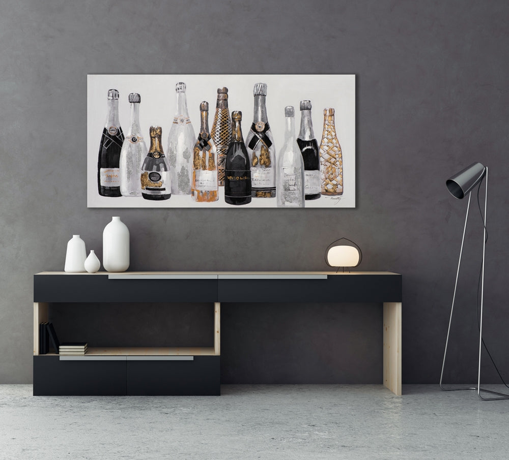 
Handgemaltes Bild „Sektparty II“ 60 x 120 cm
