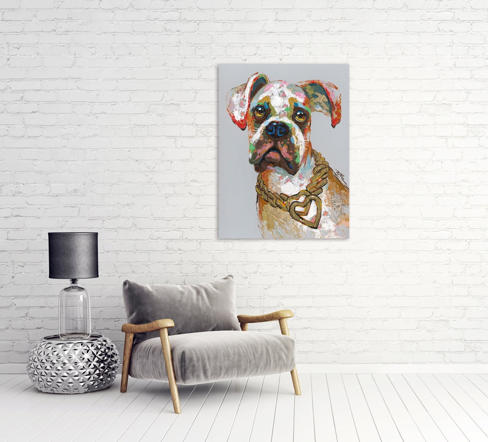 
Handbemaltes Bild „Treuer Hund“ 70 x 100 cm