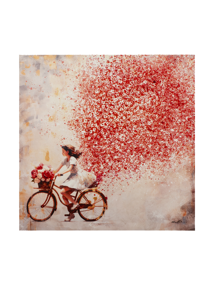 
Hand-painted picture "Flowers in the air!" 100 x 100 cm