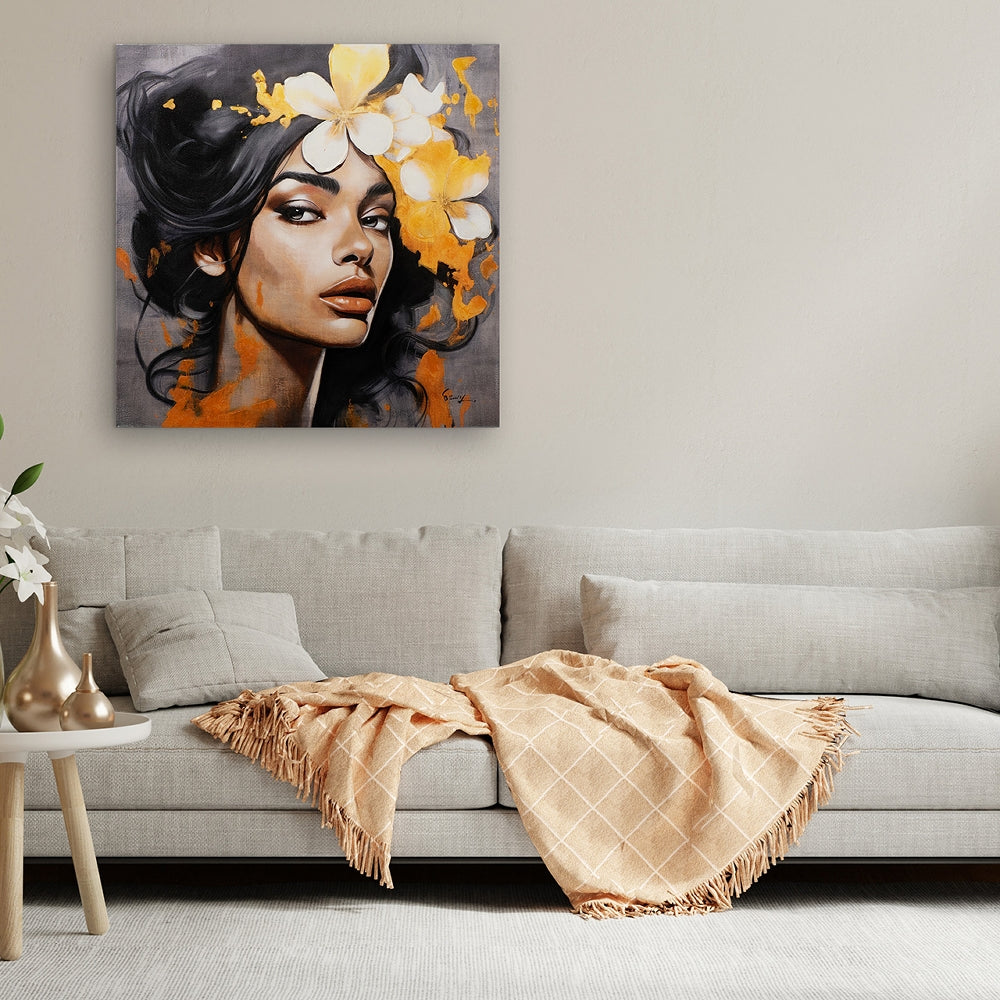 
Handbemaltes Bild „look at me!“ 100 x 100 cm
