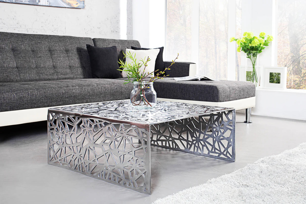 
Tavolino da salotto di design „Abstract“ - Argento