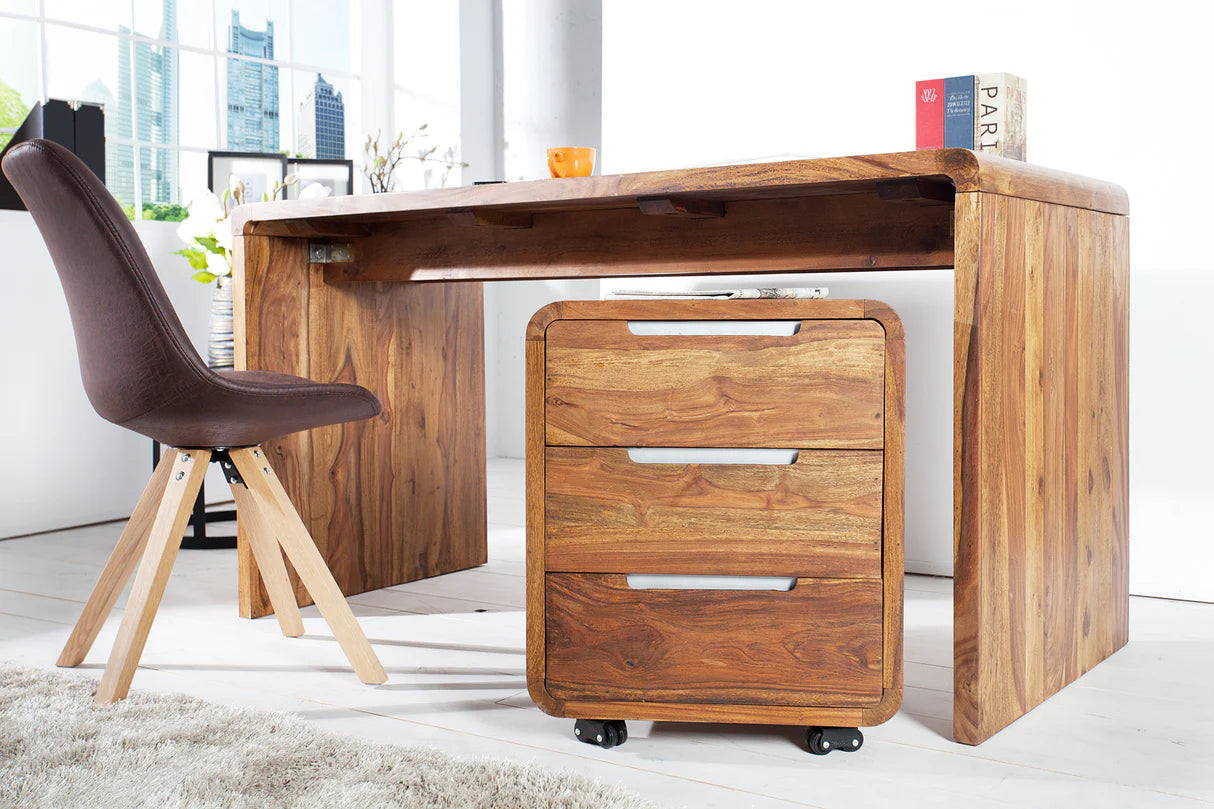 
Modern Solid Wood Mobile Pedestal "Goa"