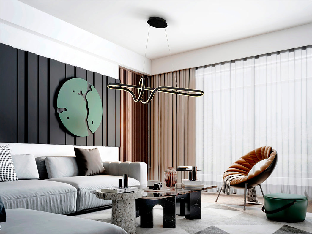 
Dimmable LED designer pendant lamp “Symphony” with remote control