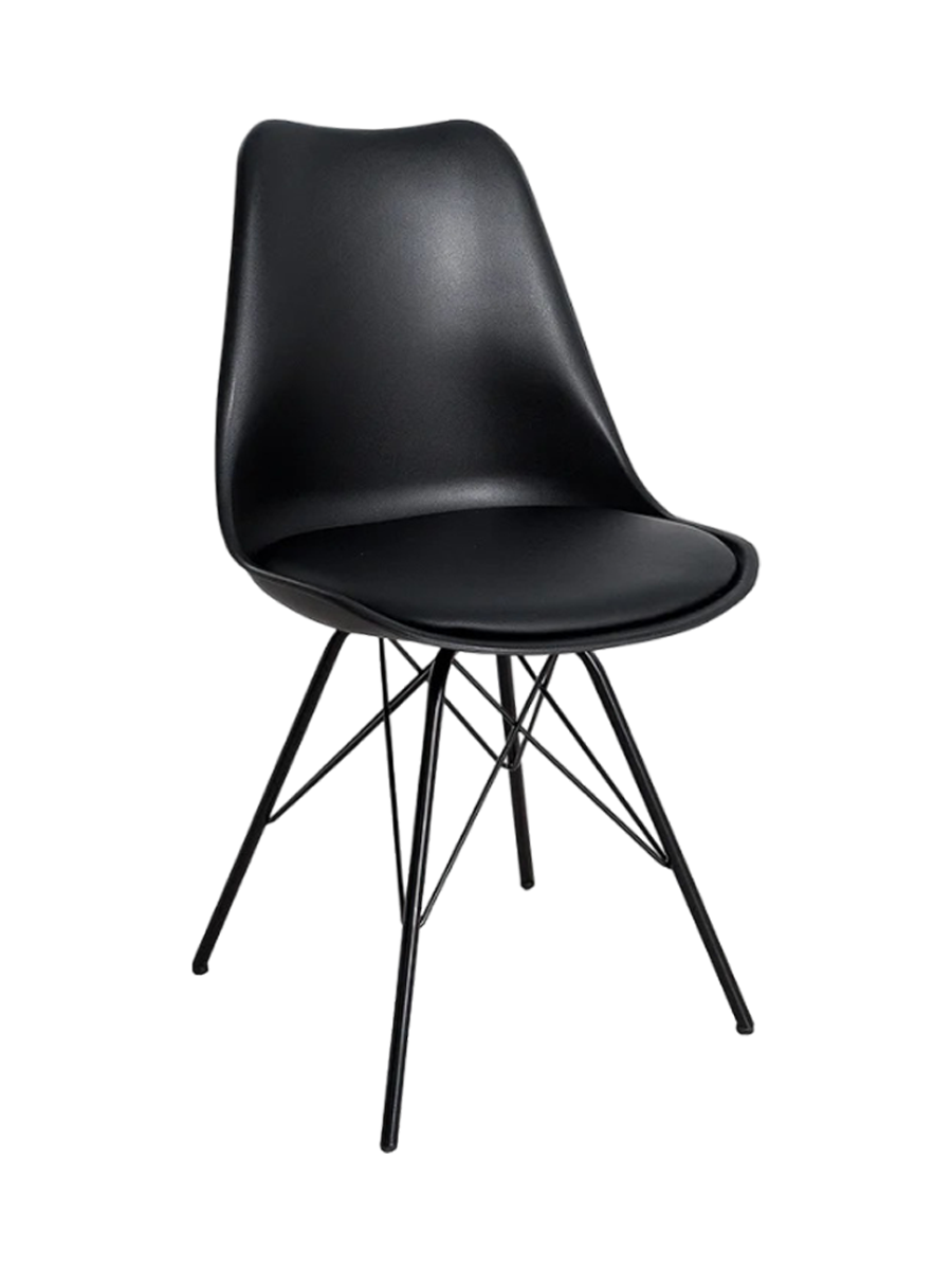 
"Scandinavia" Designer Dining Chair - All Black