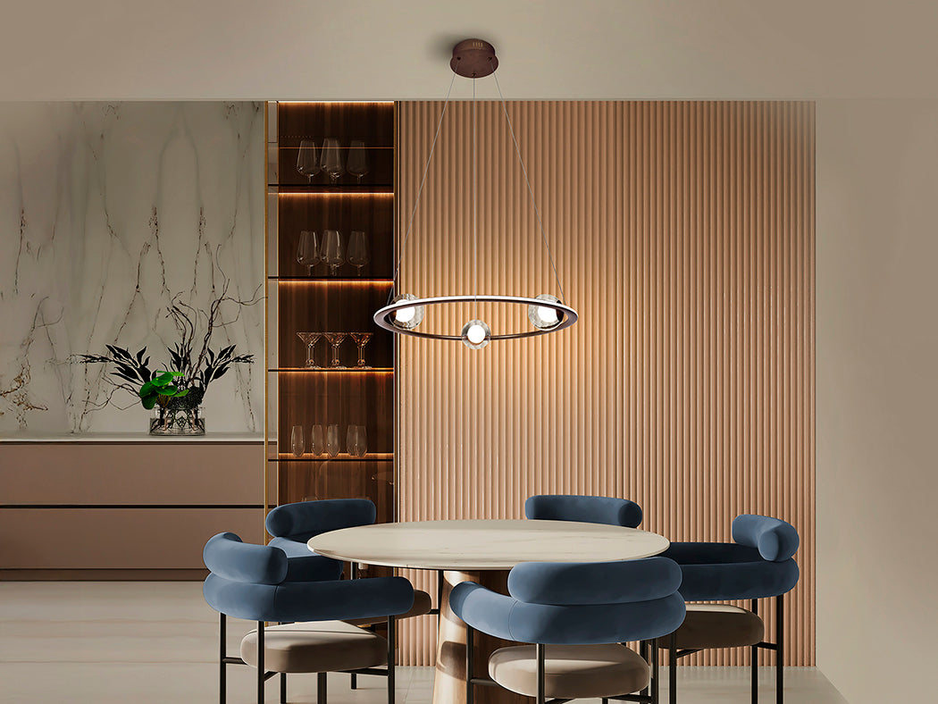
Suspension design LED à intensité variable « Tirsa » avec télécommande