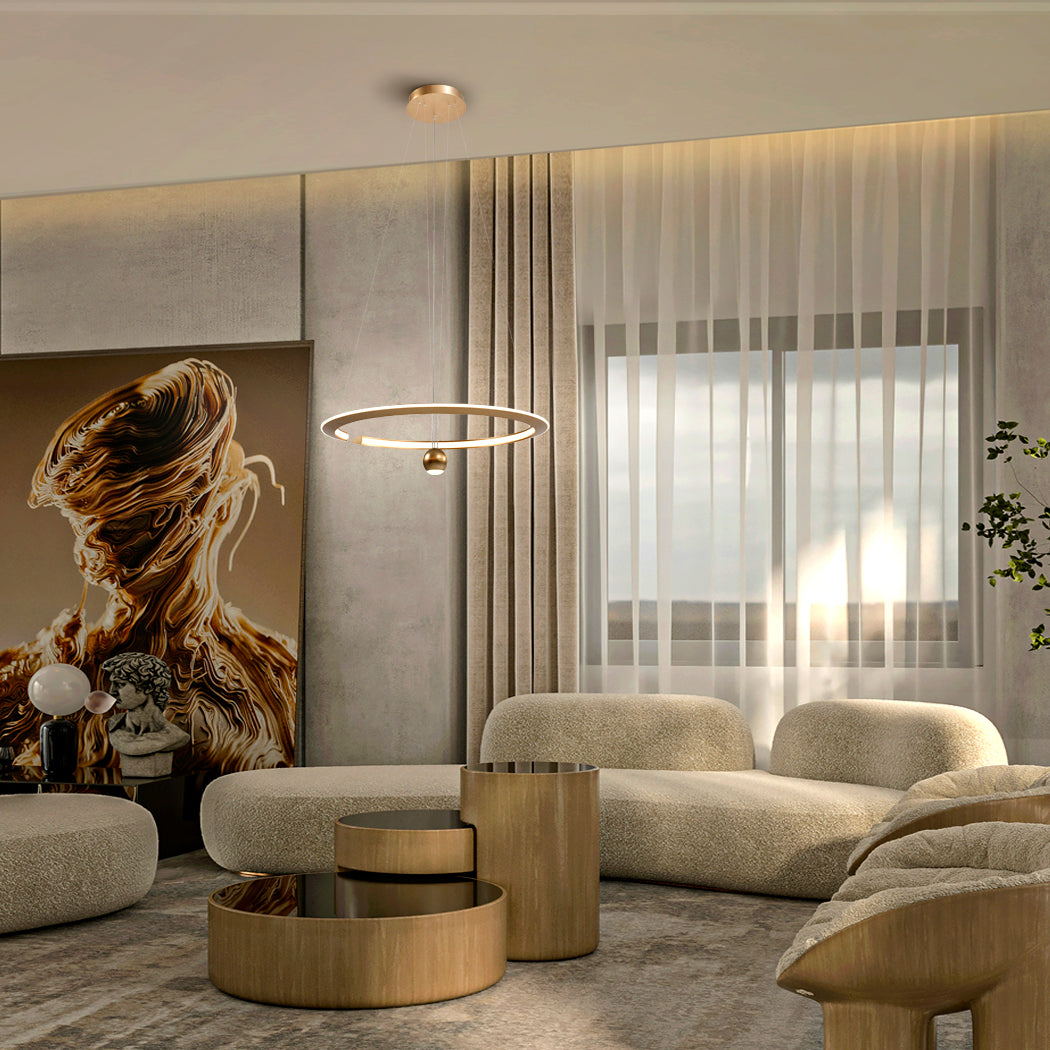 
Dimmable LED designer pendant light “Orane” with remote control