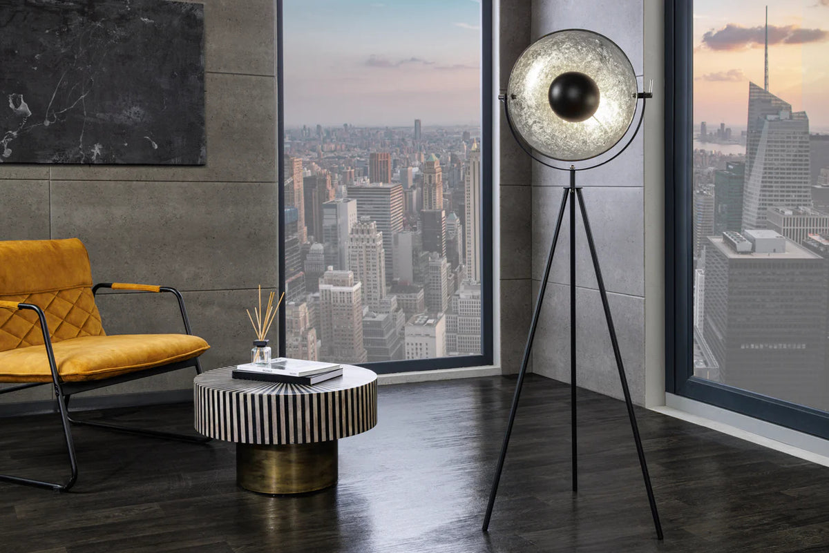
Lampada da terra flessibile «Studio» Ø 65 x 145 cm - Nero / Argento