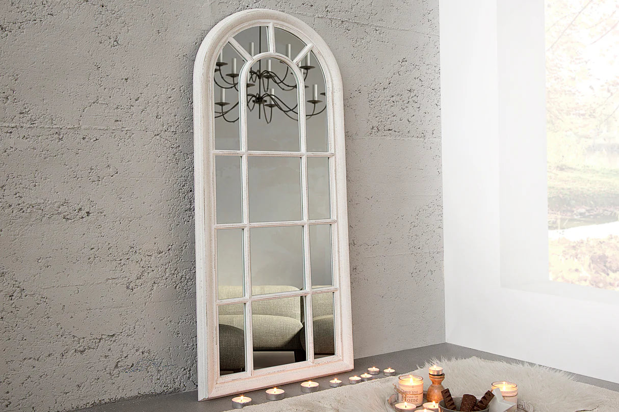 
Grand miroir mural « Castillo » - Gris-blanc