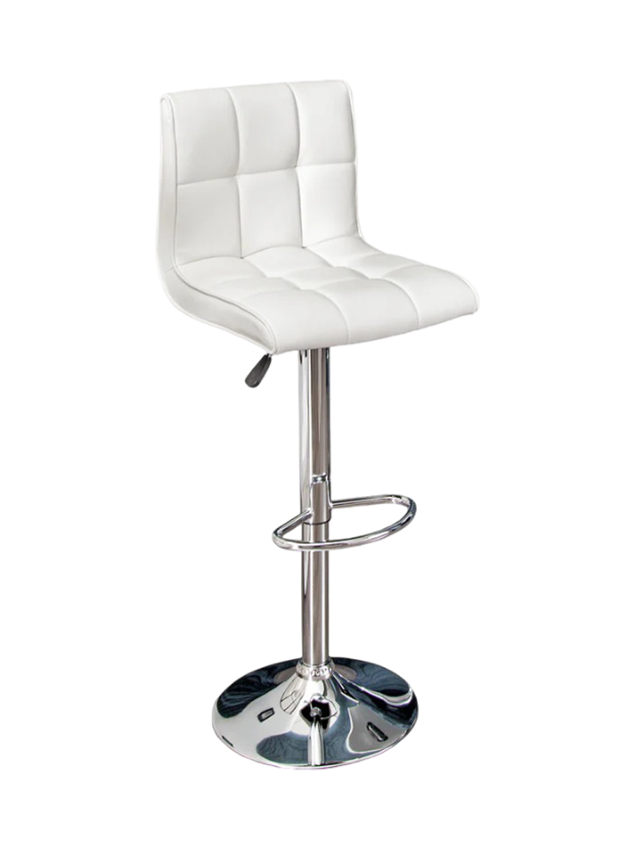 
Höhenverstellbarer Barhocker „Modena“ - Kunstleder Weiss