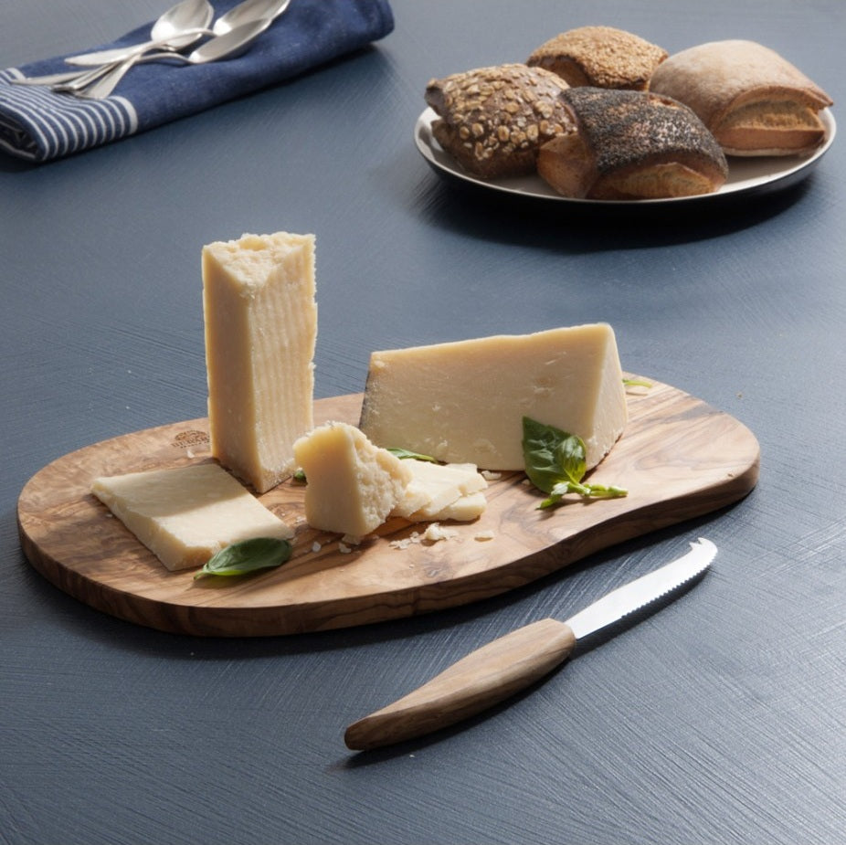 
"Acero" Premium Cheese Board incl. Olive Wood Knife
