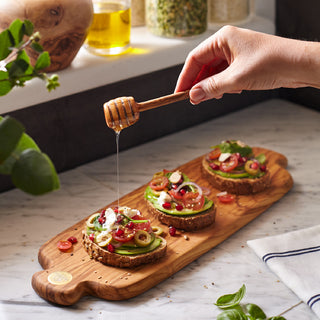 
Longue planche de service Premium « Racine » en bois d'olivier