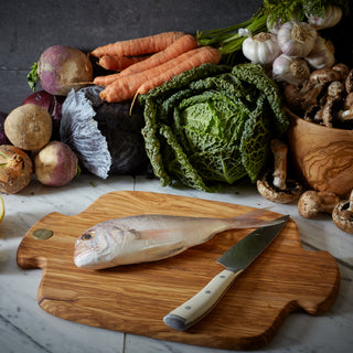 
Grande planche de service premium « Racine » en bois d'olivier