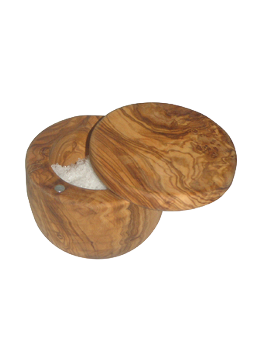 
Salière premium « Racine » en bois d'olivier