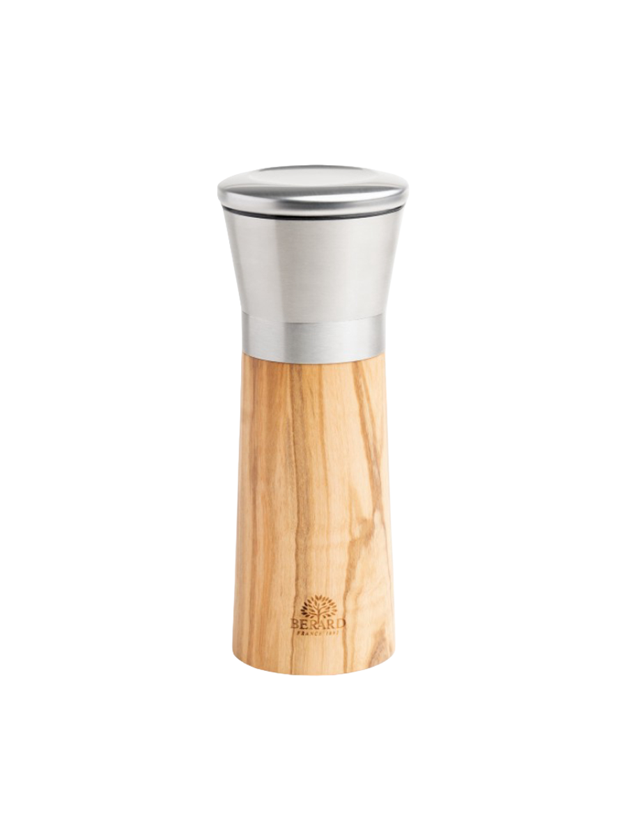 
Moulin à sel premium « Racine » en bois d'olivier et acier inoxydable