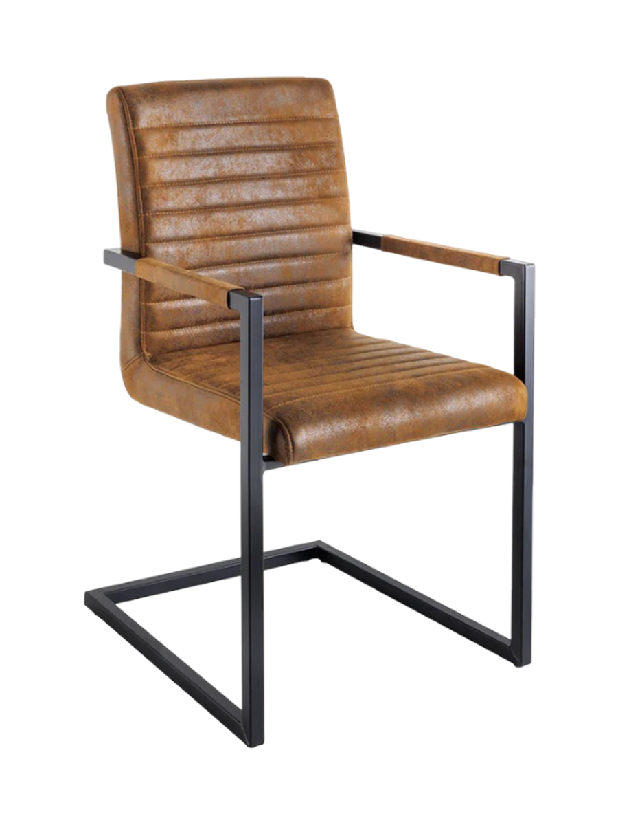 
Chaise cantilever « Loft » - Vintage marron/noir