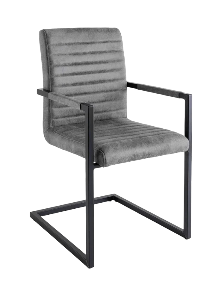 
Chaise cantilever « Loft » - Gris antique/Noir