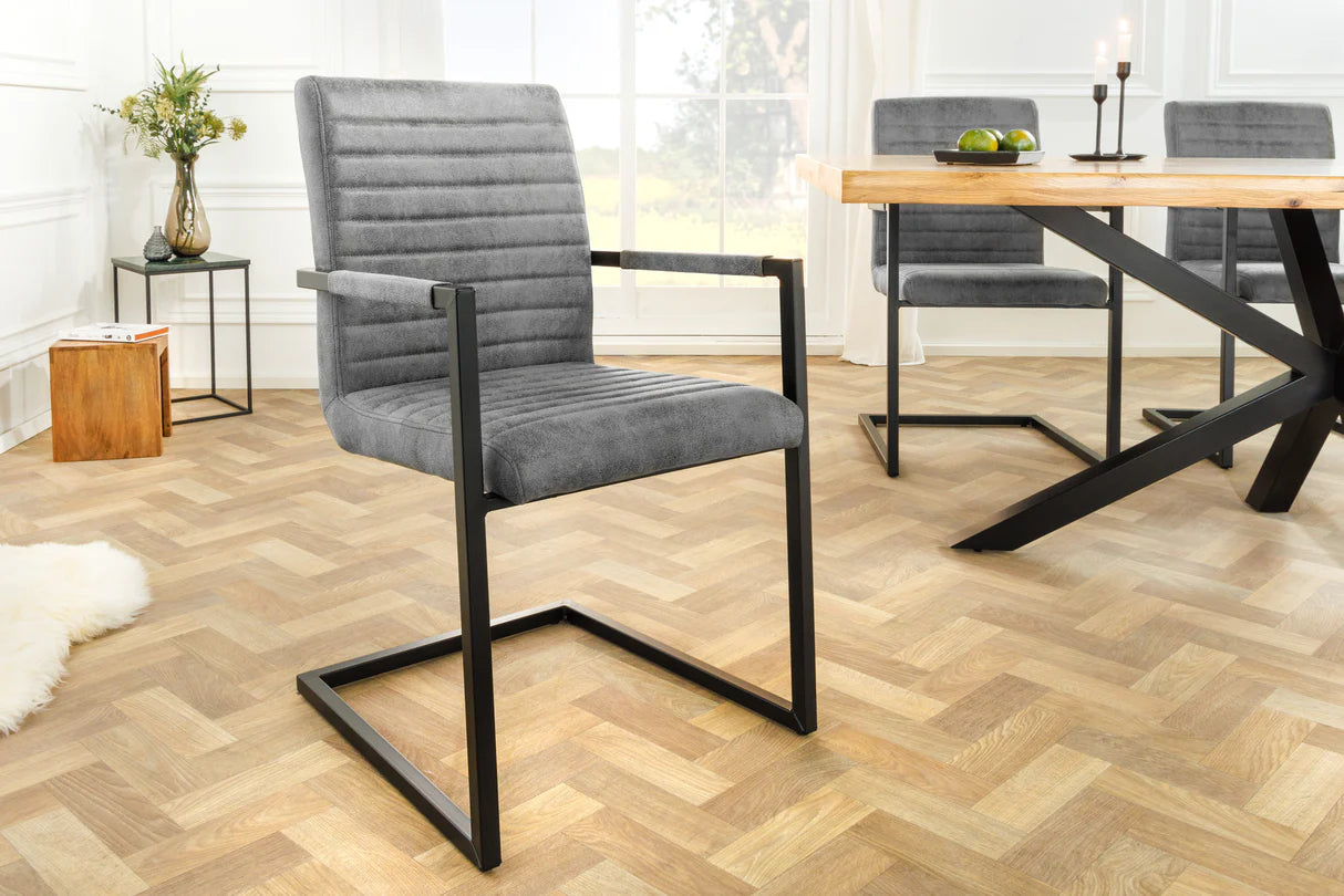 
Chaise cantilever « Loft » - Gris antique/Noir