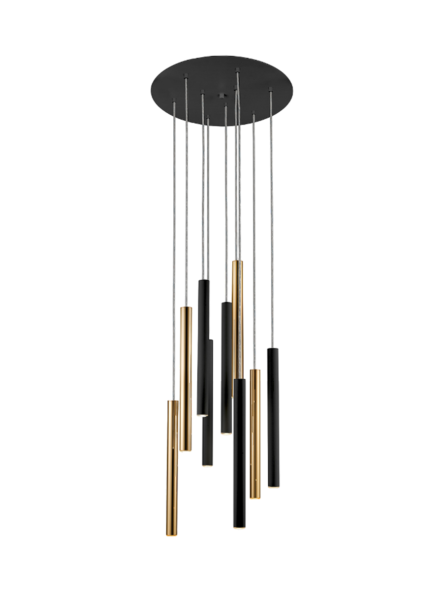 
LED Design Pendellampe „Varas“ mit Fernbedienung, 9-flammig