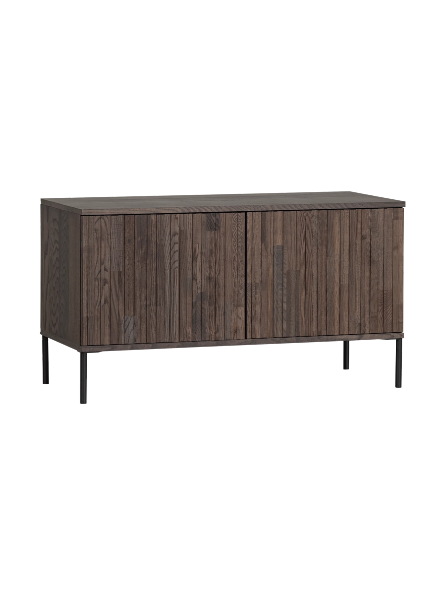 
Solid, Sustainable Lowboard "New Lewison", 2-Door - Espresso