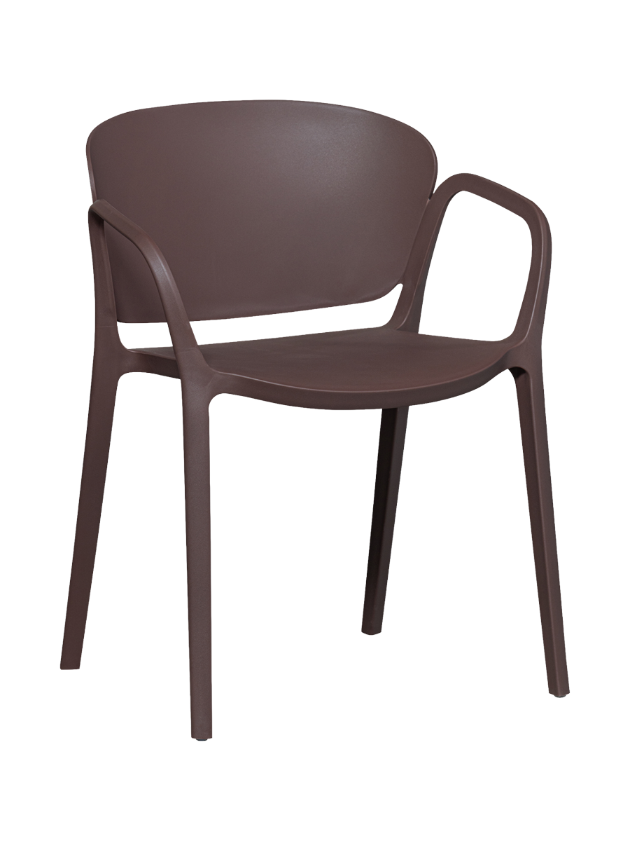 
Stapelbarer Outdoor Armlehnstuhl „Bent“ - Braunlila