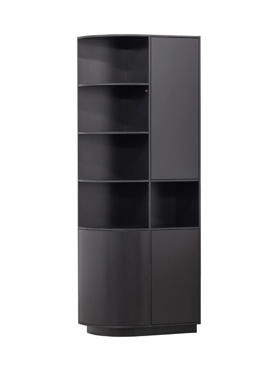 
Massiver, modularer Schrank „Finco“ - Rundes Element links