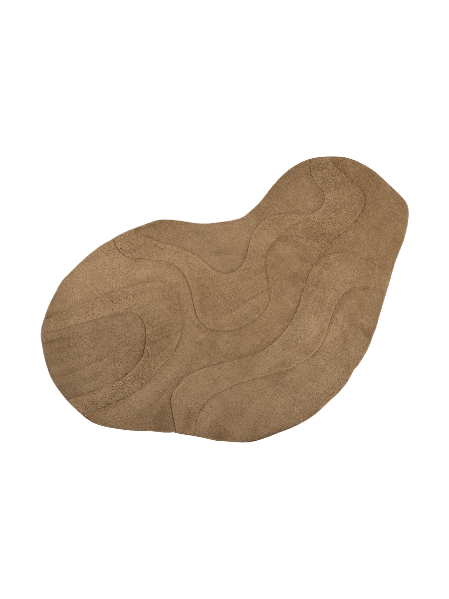 
Tapis design asymétrique « Alya » – 170 x 240 cm - Brun pâle