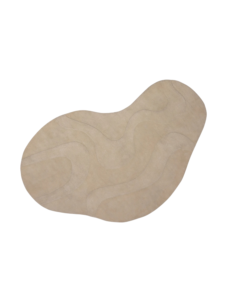 
Tapis design asymétrique « Alya » – 170 x 240 cm - Sable pâle